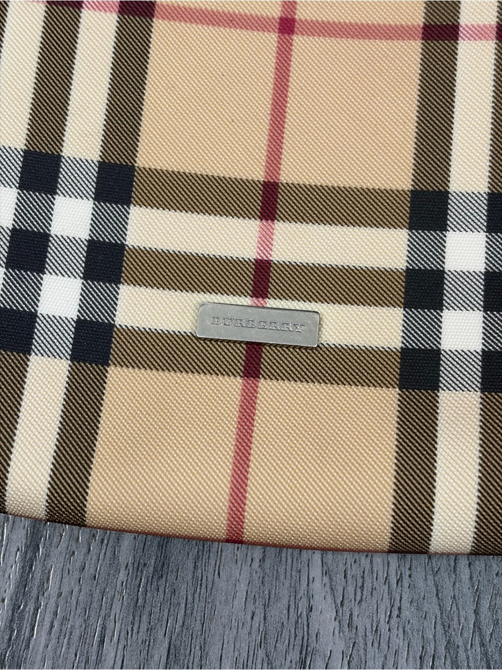 Burberry Classic Nova Check Mini Bag in Beige with Black Strap Made in Italy - Picture 2 of 12